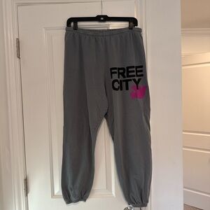 Freecity Gray and pink Sweatpants XL